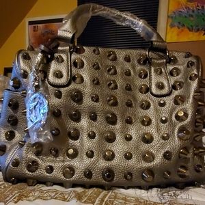 Traci Lynn Studded Handbag